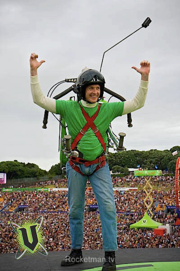The Rocketman performing for over 100,000 people