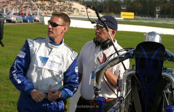 Pre-flight safety meeting with The Rocketman